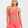 Enhance Nahtloser Ein-Schulter-Sport-BH