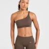 Enhance Nahtloser Ein-Schulter-Sport-BH
