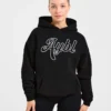Oversize-Hoodie mit gesticktem Schriftzug