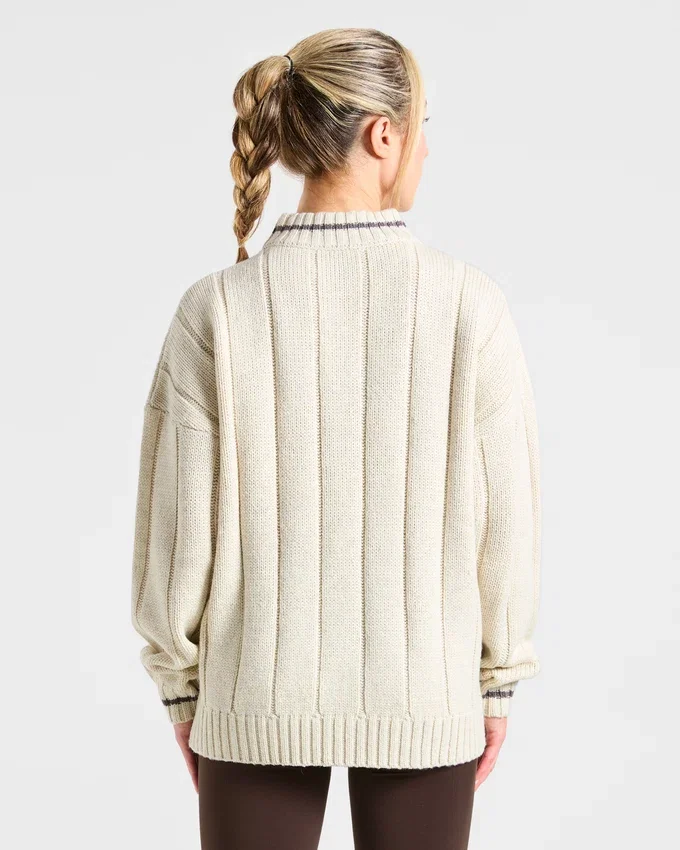 Athletics Oversized-Strickpullover mit 1/4-Reißverschluss