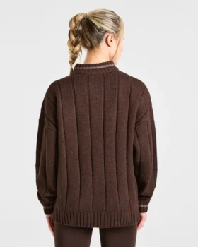 Athletics Oversized-Strickpullover mit 1/4-Reißverschluss