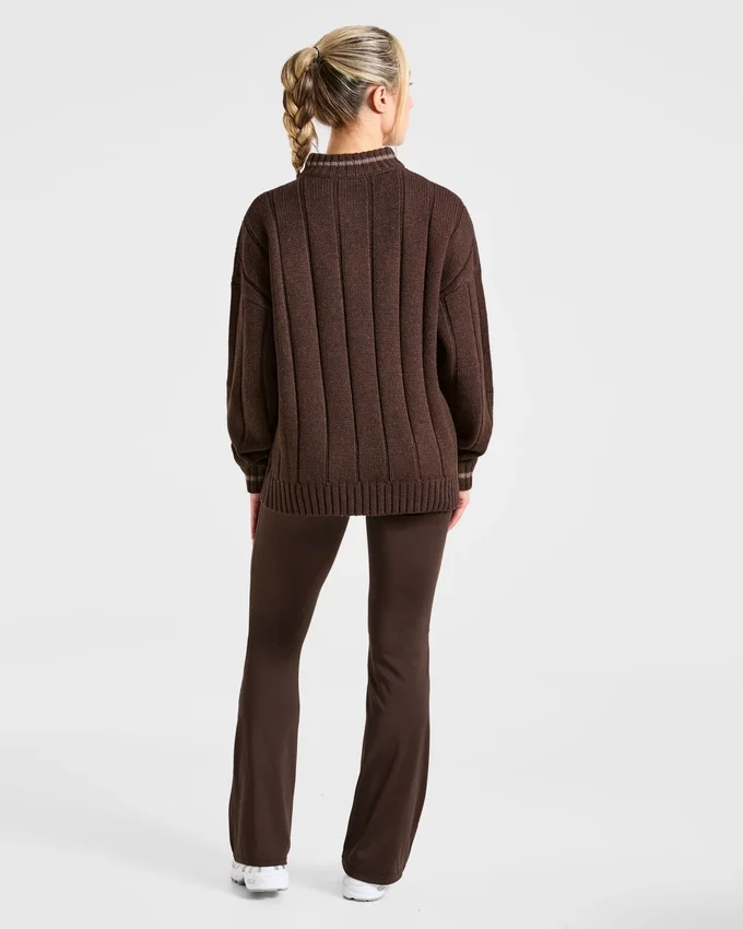 Athletics Oversized-Strickpullover mit 1/4-Reißverschluss