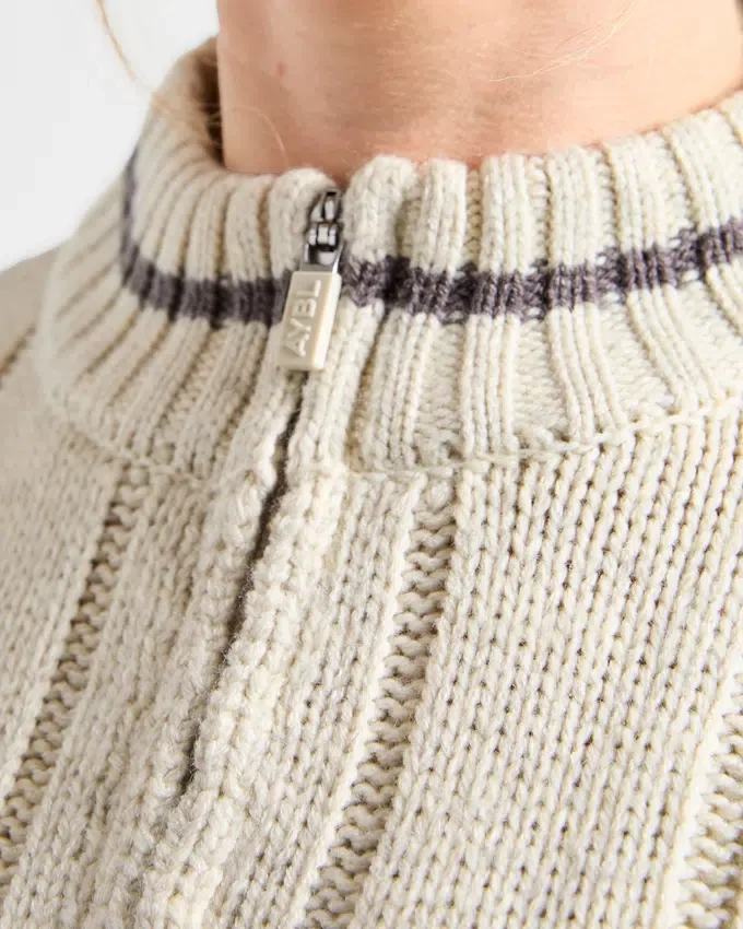 Athletics Oversized-Strickpullover mit 1/4-Reißverschluss