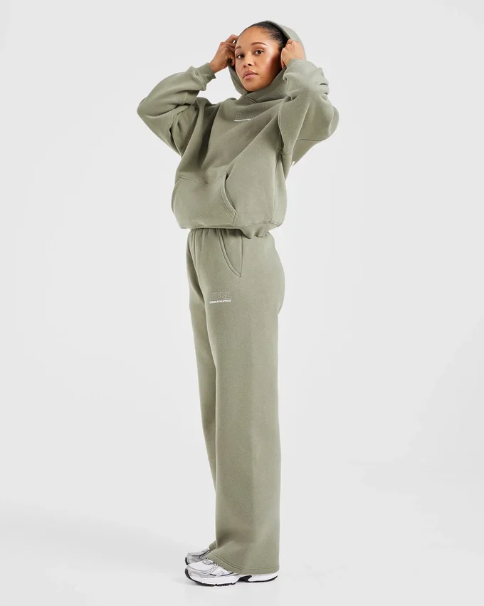 Athletics Track Oversized-Jogginghose mit geradem Bein
