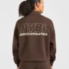 Athletics Track Oversized-Pullover mit 1/4-Reißverschluss