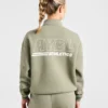 Athletics Track Oversized-Pullover mit 1/4-Reißverschluss