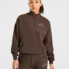 Athletics Track Oversized-Pullover mit 1/4-Reißverschluss