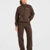 Athletics Track Oversized-Pullover mit 1/4-Reißverschluss