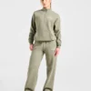 Athletics Track Oversized-Pullover mit 1/4-Reißverschluss