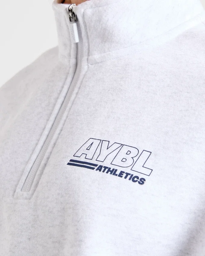 Athletics Track Oversized-Pullover mit 1/4-Reißverschluss
