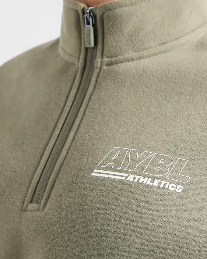 Athletics Track Oversized-Pullover mit 1/4-Reißverschluss