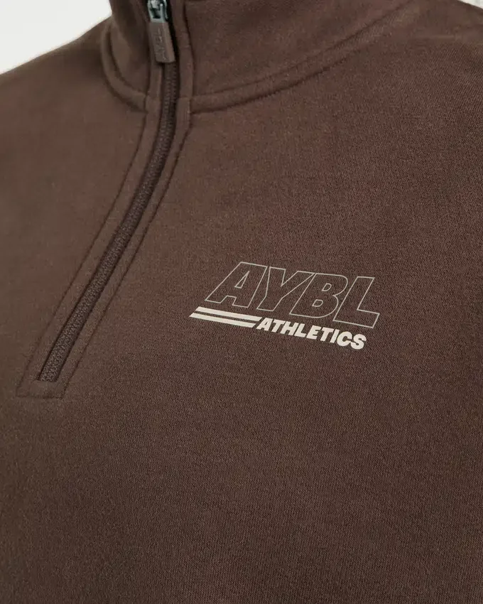Athletics Track Oversized-Pullover mit 1/4-Reißverschluss