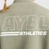 Athletics Track Oversized-Pullover mit 1/4-Reißverschluss
