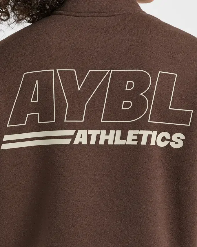 Athletics Track Oversized-Pullover mit 1/4-Reißverschluss