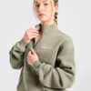 Athletics Track Oversized-Pullover mit 1/4-Reißverschluss