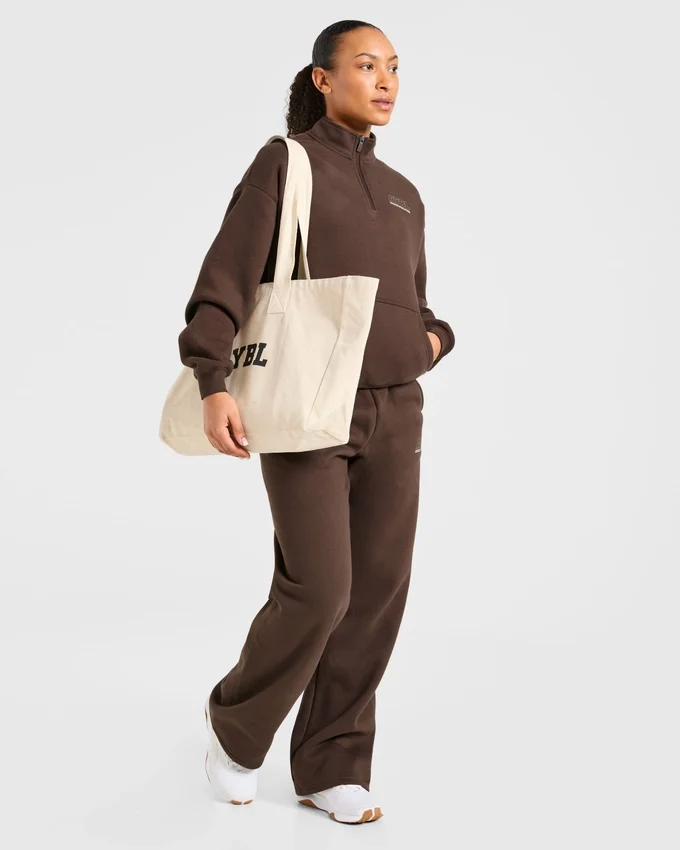 Athletics Track Oversized-Pullover mit 1/4-Reißverschluss