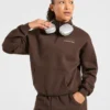 Athletics Track Oversized-Pullover mit 1/4-Reißverschluss