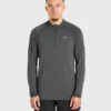 Attain nahtloser Pullover mit halbem Reißverschluss