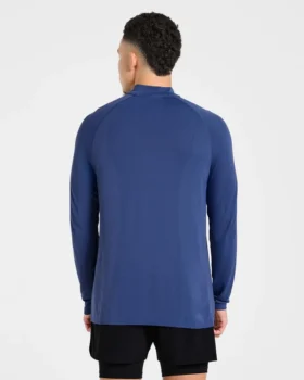Attain nahtloser Pullover mit halbem Reißverschluss
