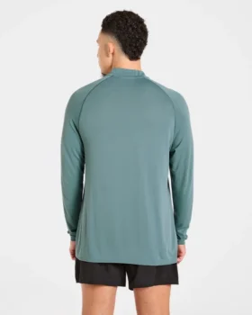 Attain nahtloser Pullover mit halbem Reißverschluss