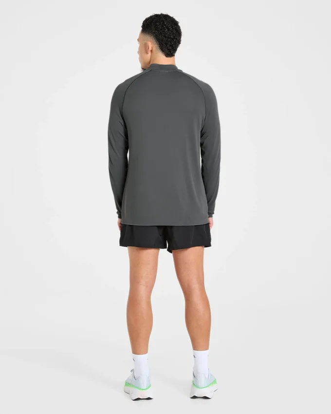 Attain nahtloser Pullover mit halbem Reißverschluss