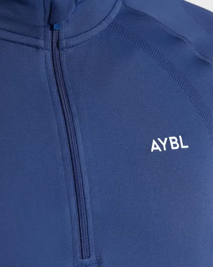Attain nahtloser Pullover mit halbem Reißverschluss