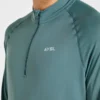 Attain nahtloser Pullover mit halbem Reißverschluss