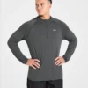 Attain nahtloser Pullover mit halbem Reißverschluss