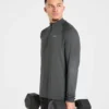 Attain nahtloser Pullover mit halbem Reißverschluss