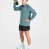 Attain nahtloser Pullover mit halbem Reißverschluss