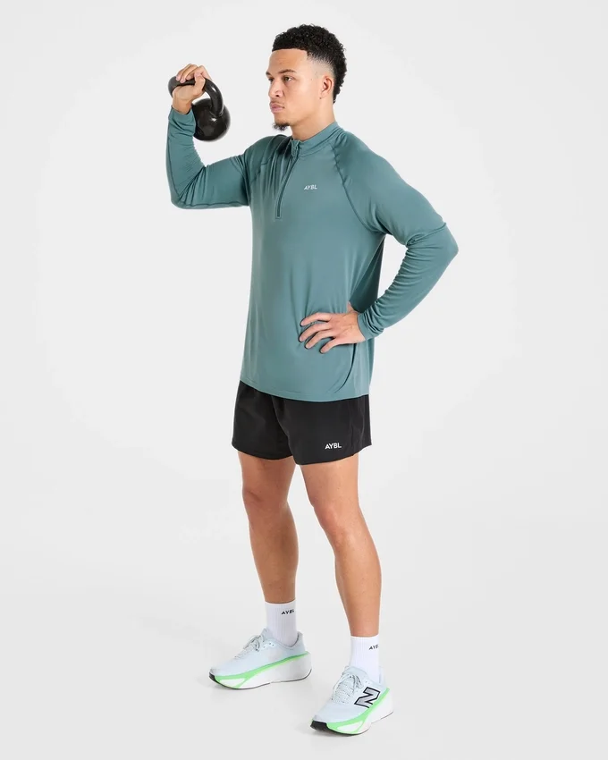 Attain nahtloser Pullover mit halbem Reißverschluss
