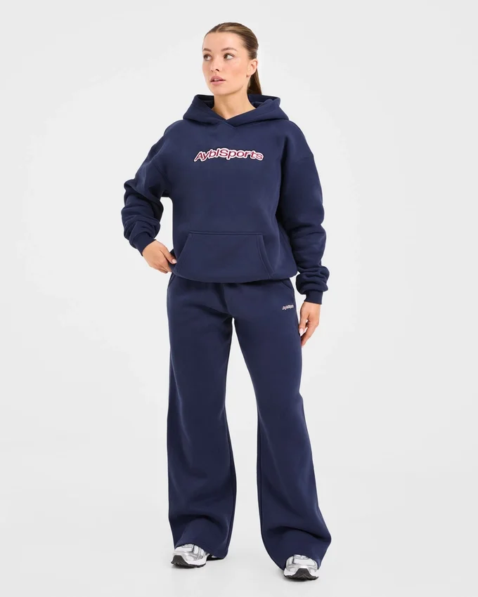 AYBL Sports Outline Oversized-Jogginghose mit geradem Bein
