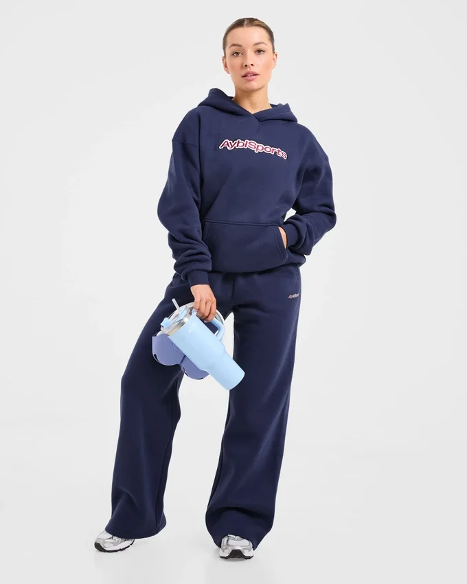 AYBL Sports Outline Oversized-Jogginghose mit geradem Bein