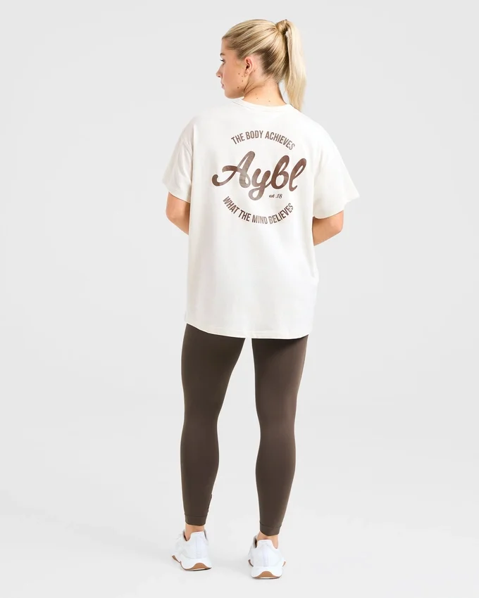 „Body Achieve Mind Believe“ Oversize-T-Shirt