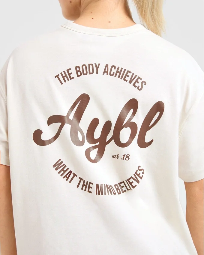 „Body Achieve Mind Believe“ Oversize-T-Shirt