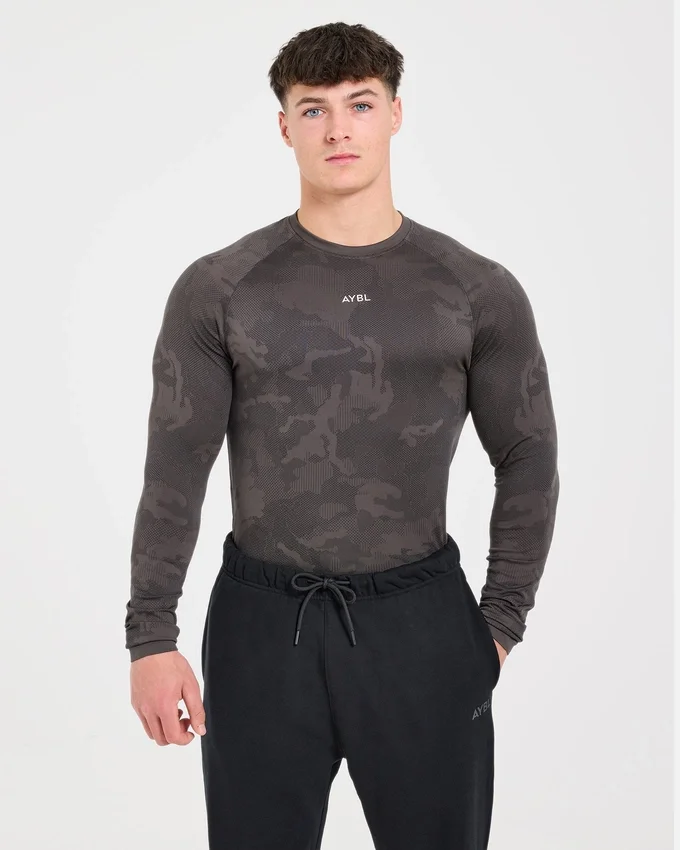 Camo Seamless Langarm-T-Shirt