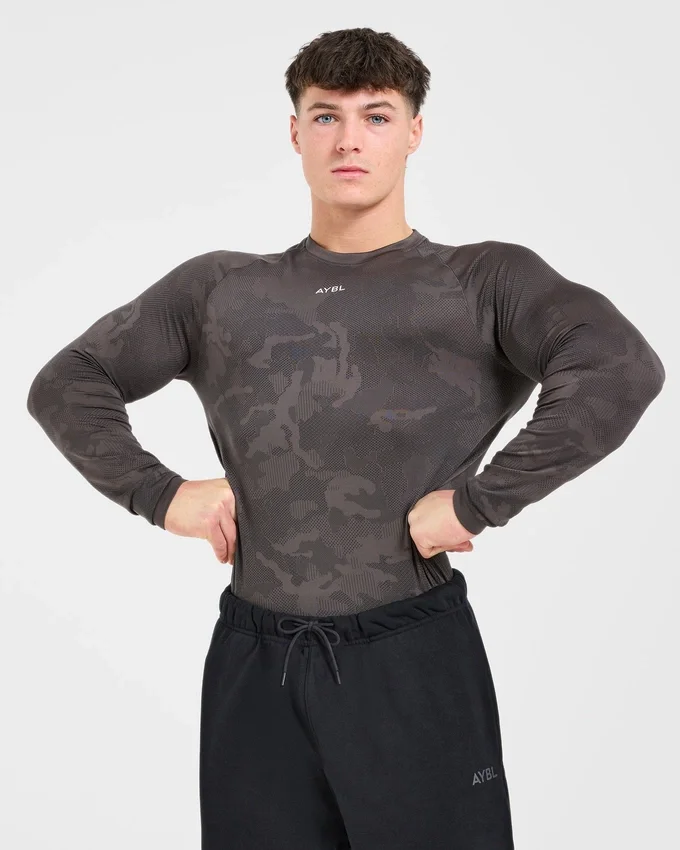 Camo Seamless Langarm-T-Shirt