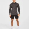 Camo Seamless Pullover mit 1/4-Reißverschluss im Camo-Muster