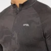 Camo Seamless Pullover mit 1/4-Reißverschluss im Camo-Muster