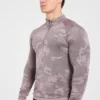 Camo Seamless Pullover mit 1/4-Reißverschluss im Camo-Muster