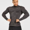 Camo Seamless Pullover mit 1/4-Reißverschluss im Camo-Muster