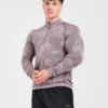 Camo Seamless Pullover mit 1/4-Reißverschluss im Camo-Muster