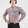 Camo Seamless Pullover mit 1/4-Reißverschluss im Camo-Muster