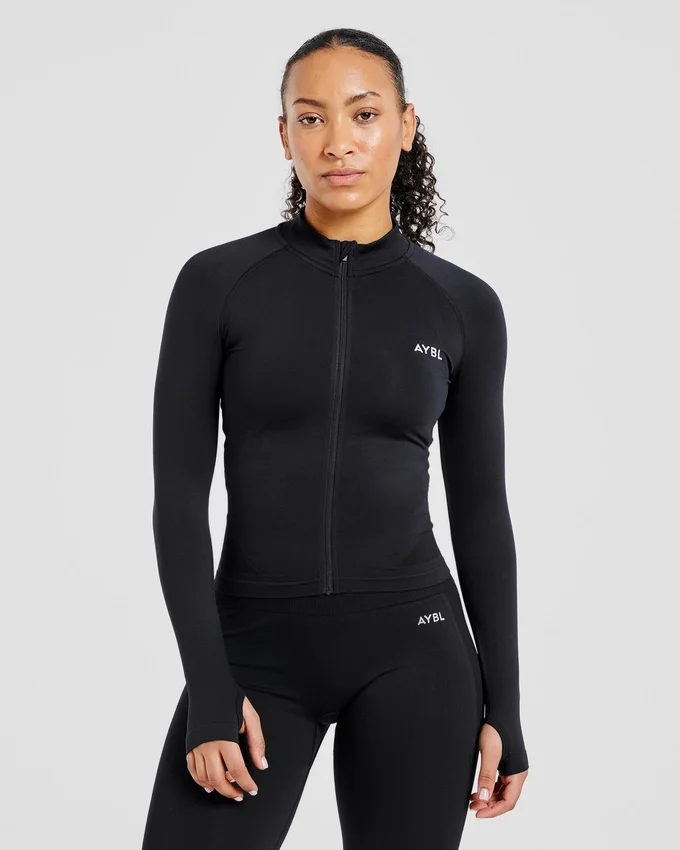 Empower nahtlose Jacke mit durchgehendem Reißverschluss