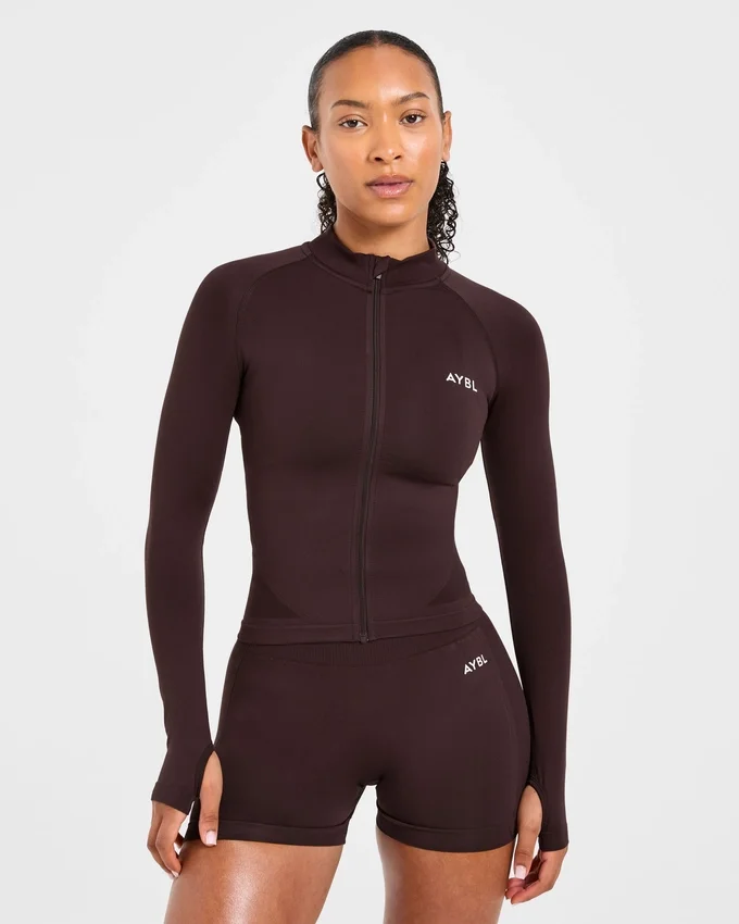 Empower nahtlose Jacke mit durchgehendem Reißverschluss