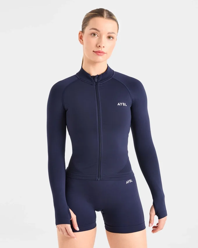 Empower nahtlose Jacke mit durchgehendem Reißverschluss