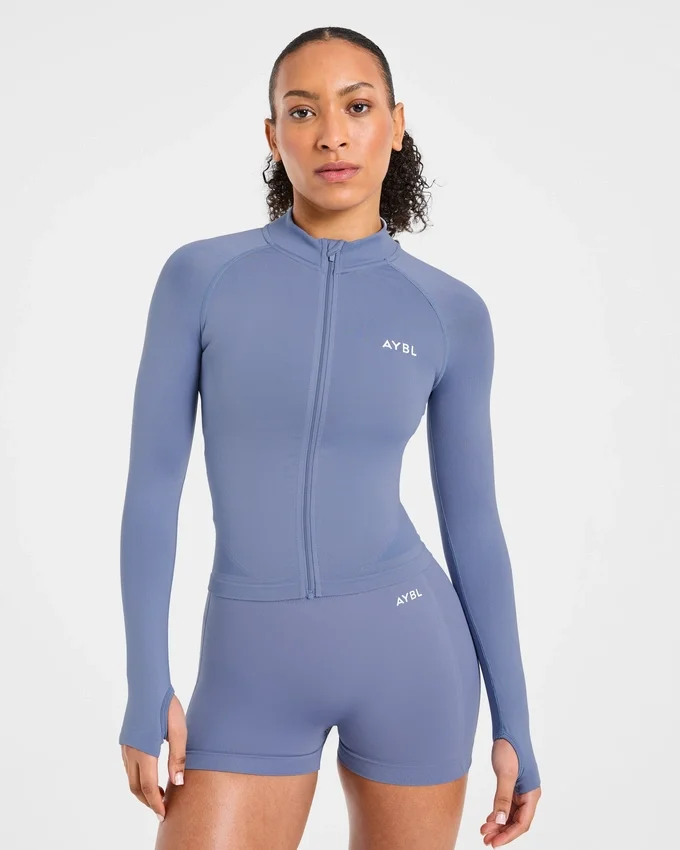 Empower nahtlose Jacke mit durchgehendem Reißverschluss