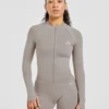 Empower nahtlose Jacke mit durchgehendem Reißverschluss