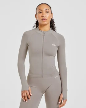 Empower nahtlose Jacke mit durchgehendem Reißverschluss
