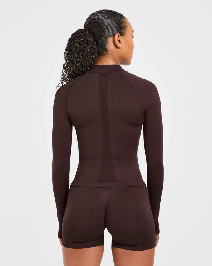Empower nahtlose Jacke mit durchgehendem Reißverschluss